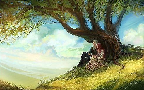 Парень и Девушка под деревом