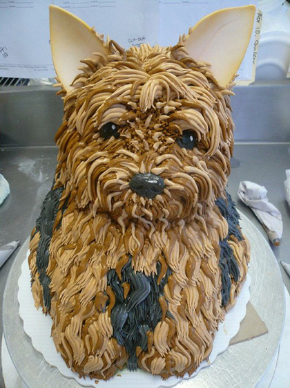 торт-собака своими руками 3D из крема