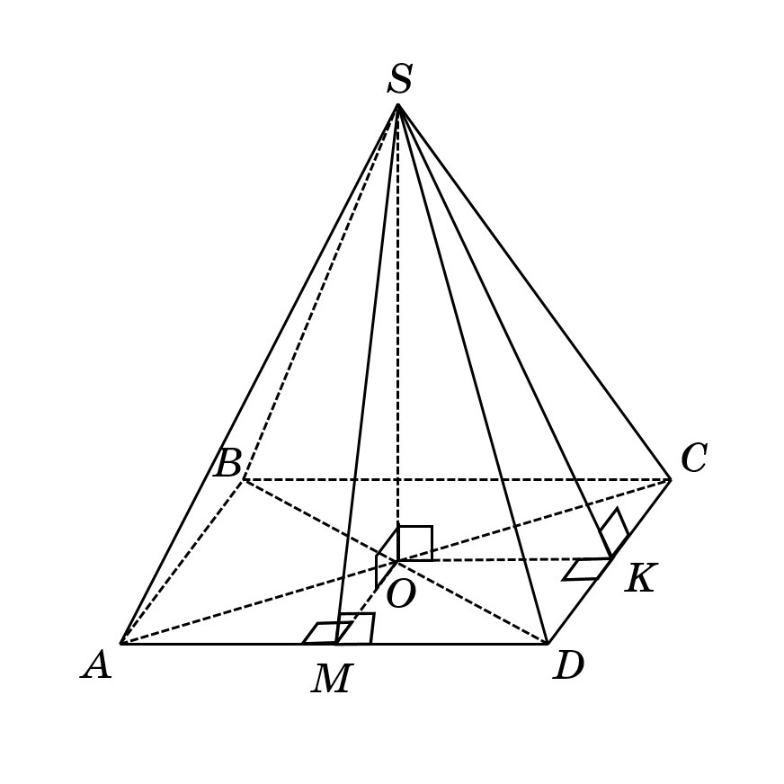 Четырехугольная пирамида с основанием прямоугольника