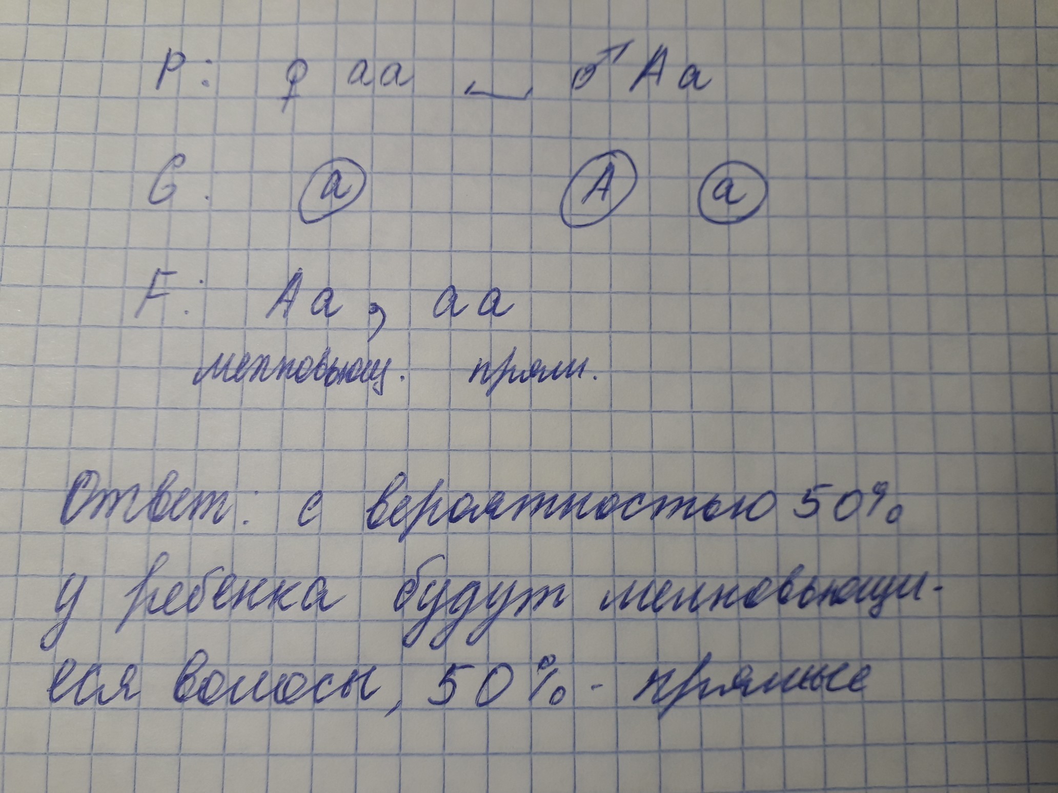 У человека кудрявые волосы доминируют над прямыми