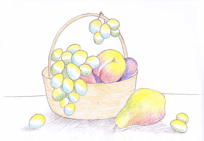 Как нарисовать натюрморт с фруктами для детей, как нарисовать натюрморт с цветами для детей как рисовать натюрморт поэтапно