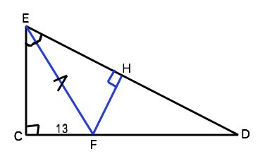 В прямоугольном треугольнике дсе с прямым. В прямоугольном треугольнике DCE С прямым углом. В прямоугольном треугольнике дсе с прямым углом с. В прямоугольном треугольнике DCE С прямым углом c проведена. Прямоугольный треугольник DCE С прямым углом c проведена биссектриса EF.