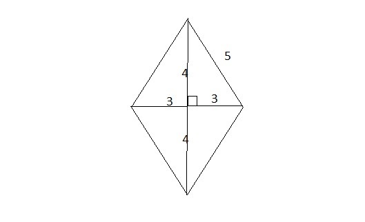 Площадь ромба сторона 5 диагональ 6. Сторона ромба равна 5. Сторона ромба равна 5 а одна из его диагоналей равна 6 площадь. Сторона ромба равна 5 а диагональ равна 6. Сторона ромба 5 см а одна из его диагоналей 6 см чему равна площадь.