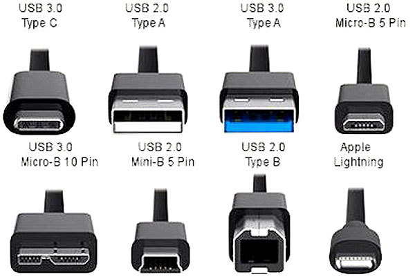 Типы разъемов USB
