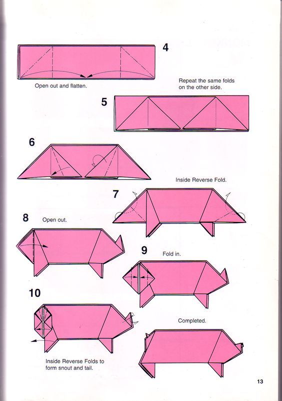 свинка оригами