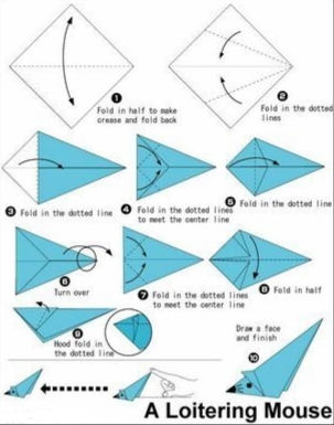 Мышка оригами схема