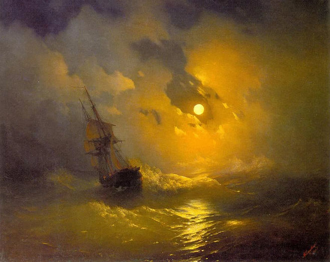 айвазовский буря на море ночью