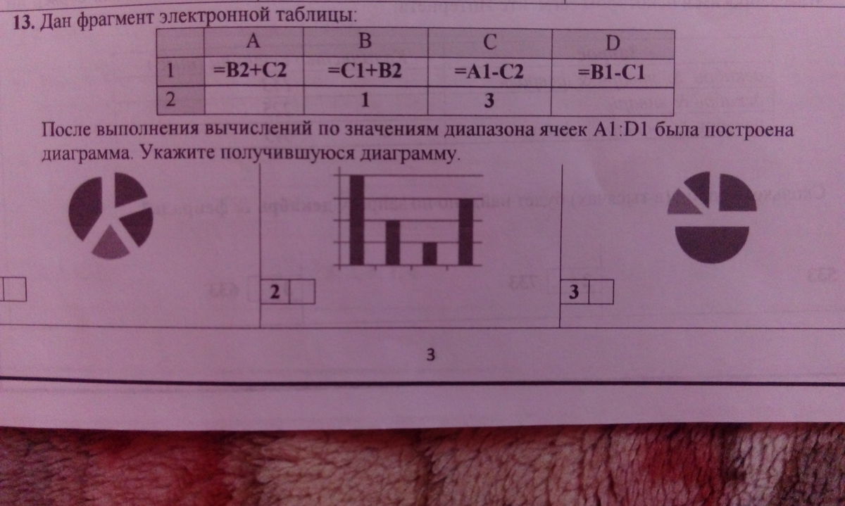 Дан фрагмент электронной таблицы после выполнения вычислений была построена диаграмма а2 d2 укажите