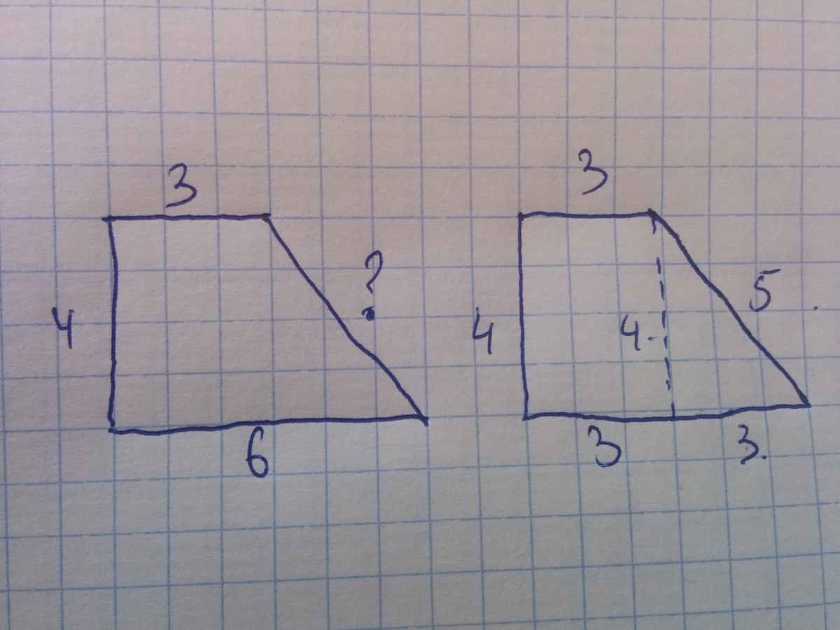 На рисунке изображен прямоугольник стороны которого равны 6 дециметров и 4 дециметра