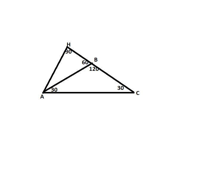 Угол авс равен 30. Треугольник с углом между сторонами 60 градусов. Угол треугольника равен 30 градусов. Треугольник с углом 150 градусов. Равнобедренный треугольник 30 градусов.