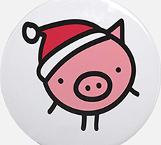 свинья в новогоднем образе
