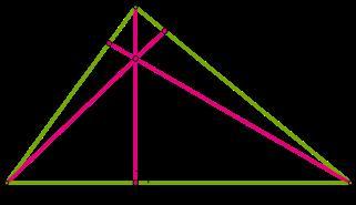 3 отрезка пересекаются в 1 точке найди рисунок на котором изображены биссектрисы треугольника