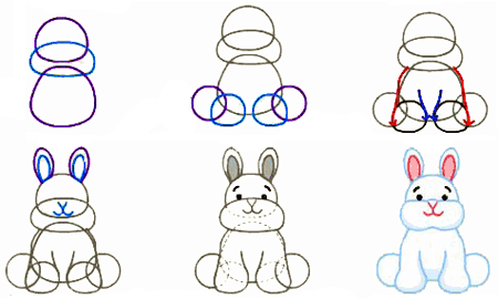 как нарисовать пасхального зайца