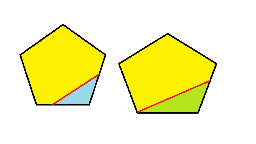 Рисунок треугольник и пятиугольник. Разрежь шестиугольник на 2 пятиугольника. Пятиугольник в пятиугольнике. Пятиугольник неправильный. Желтый пятиугольник.