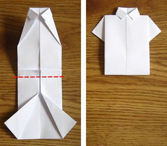 рубашка  в технике оригами