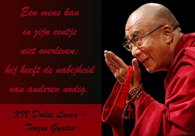 цитата Далай Ламы по-голландски