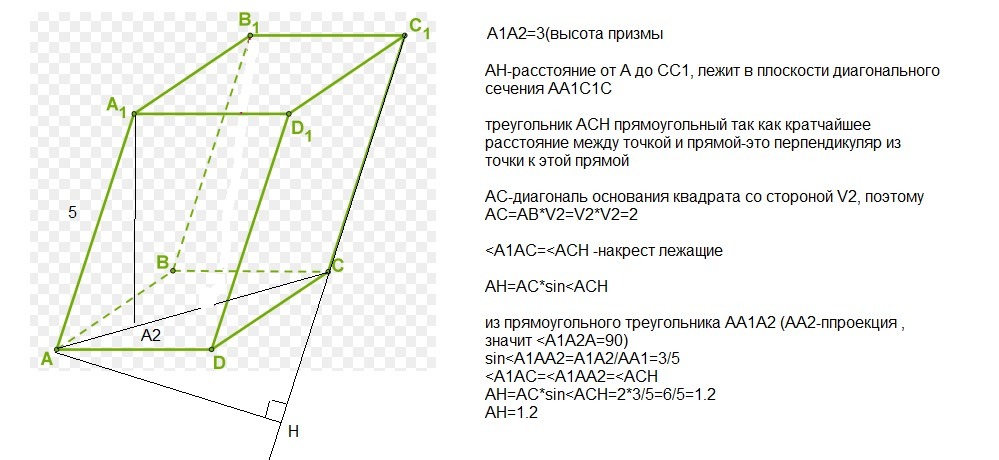 Со сторонами abcd. Наклонная Призма abcda1b1c1d1. Наклонная Призма abcda1b1c1d1 основании квадрат. Дана Наклонная Призма abcda1b1c1d1. Дано abcda1b1c1d1 Призма.