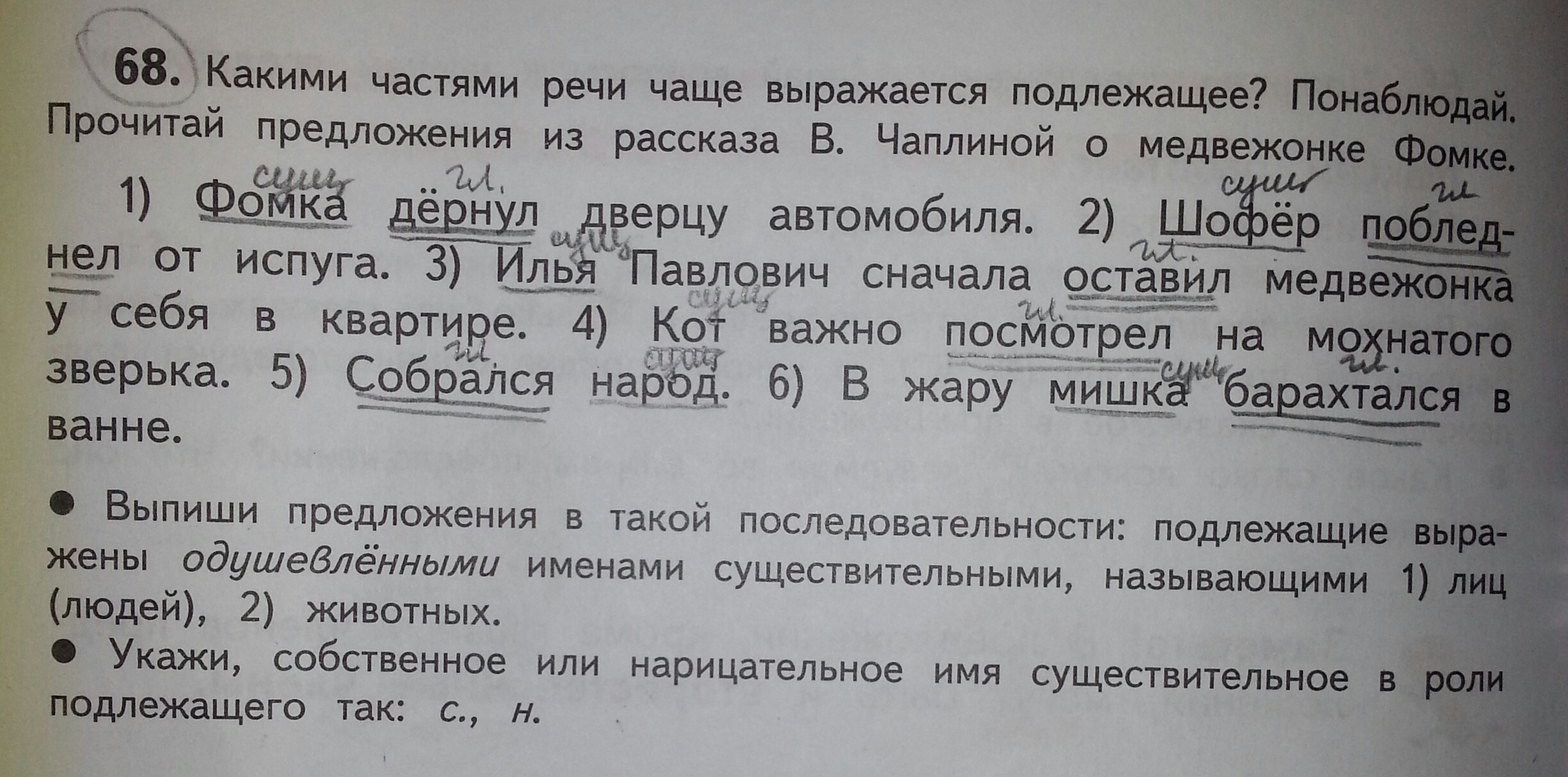 Какими частями речи чаще всего выражается подлежащее