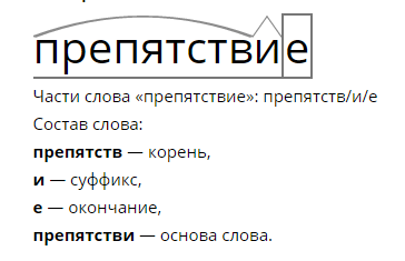 Уходящий по составу. Разбор слова препятствие. Препятствие разбор слова по составу. Корень слова препятствие. Препятствие по составу разобрать.