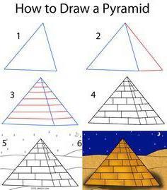 как нарисовать пирамиды