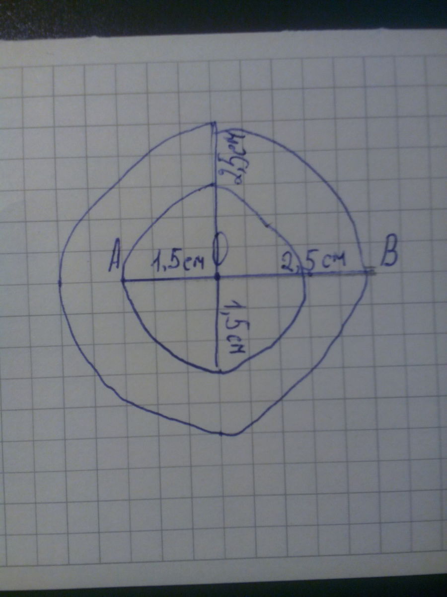 Проведи отрезок ав длиной. Начерти две окружности радиусом 4см. Начерти две окружности с одним центром. Начерти 2 равные окружность радиусом с общим. Начерти две окружности с общим радиусом ab.