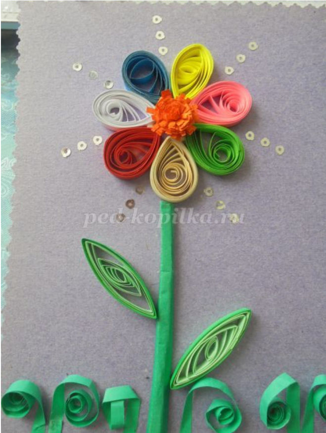Как сделать открытку Цветик-семицветик для мамы мастер-класс детям 4-7 лет?