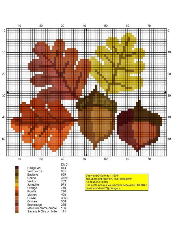 Как сделать вышивку на тему Осень, схемы осенние вышивки крестом, вышивка крестом осень. Осенние листики схемы вышивки крестом, жёлуди схемы вышивки крестом, грибы схемы вышивки крестом