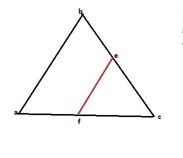 Отрезок ef средняя линия треугольника abc изображенного на рисунке ef 12см