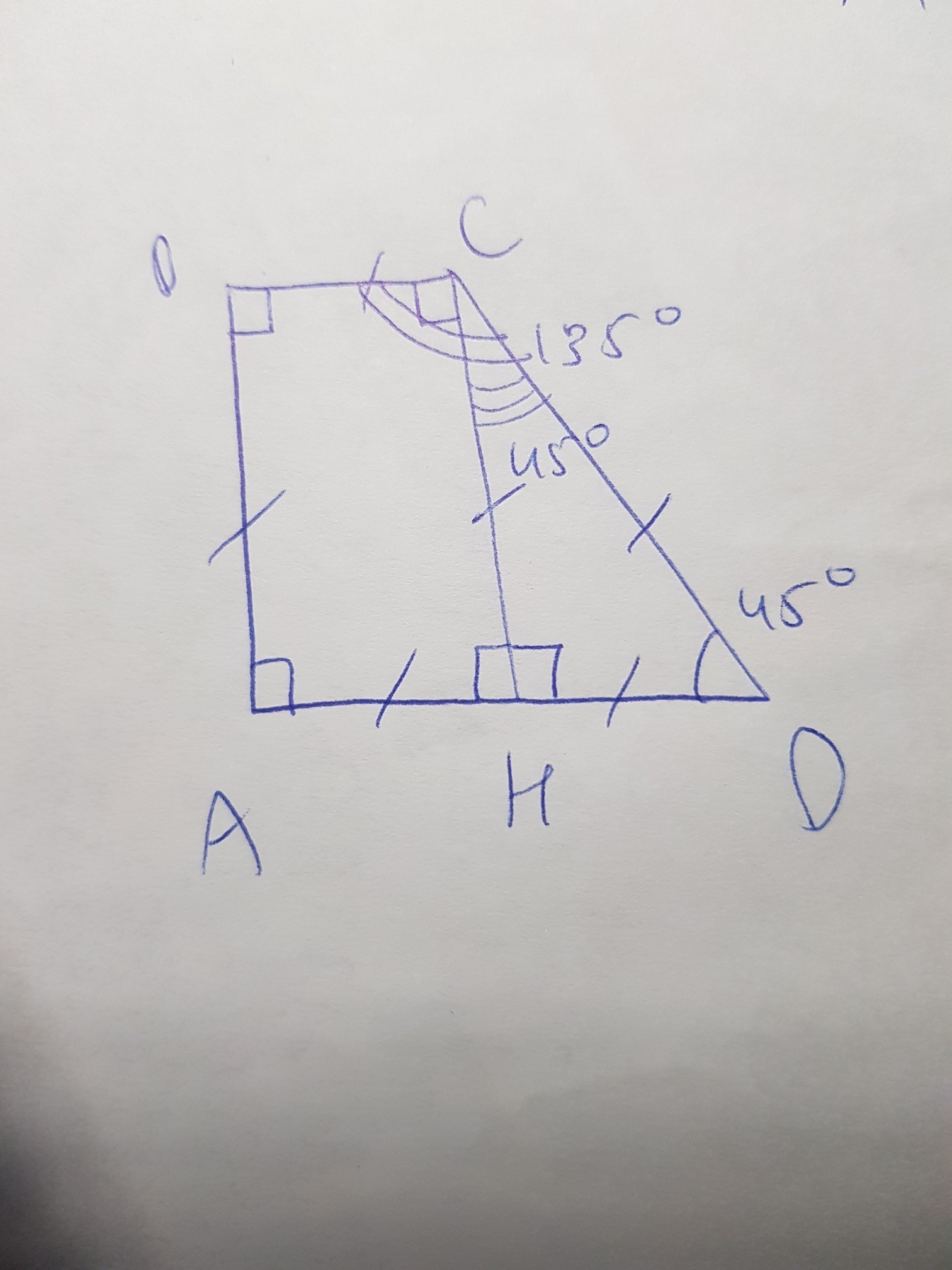Угол 45 в прямоугольной трапеции. Меньшее основание прямоугольной трапеции. Прямоугольная трапеция с углом 45. Тупой угол в прямоугольной трапеции. Угол 135 градусов в прямоугольной трапеции.