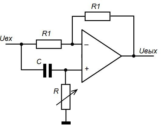 Схемы фазовращателей на оу