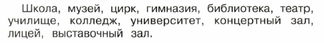 Приведи примеры учреждений культуры 2 класс. Подчеркни учреждения культуры. Подчеркни одной чертой учреждения культуры. Школа музей цирк библиотека театр.