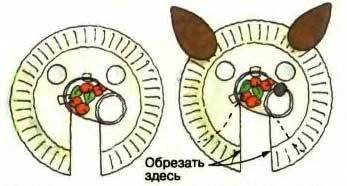 как сделать маску свиньи из одноразовых тарелок, как сделать маску свиньи из одноразовой посуды