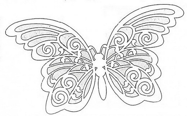 ажурная бабочка из бумаги