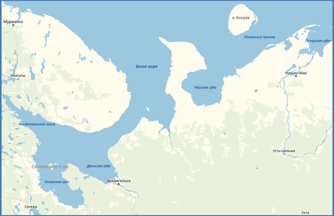 Большое Поморье - весь южный берег Белого моря