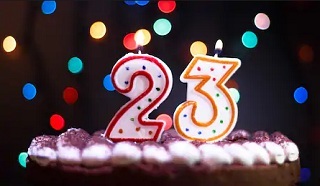 съедобная цифра "23" для подарка на мужской праздник