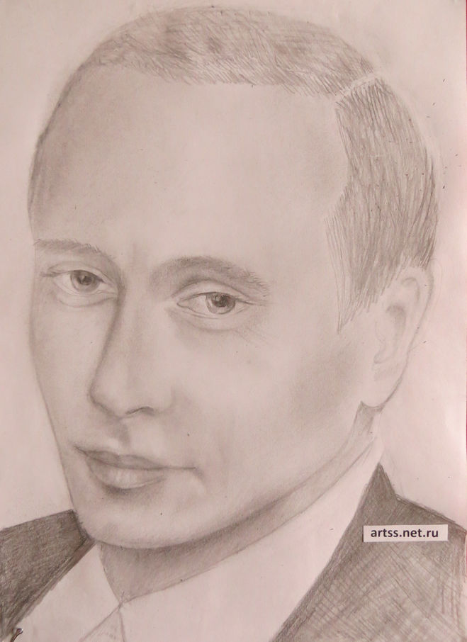 как нарисовать президента Путина2