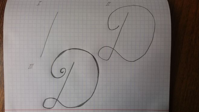 Как красиво нарисовать букву Д (карандашом поэтапно)?