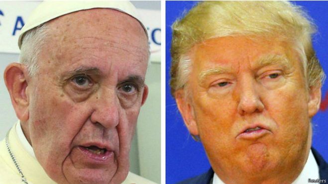 Дональд Трамп и Папа римский Франциск