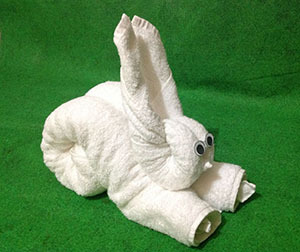 заяц из полотенца своими руками мастер-класс
