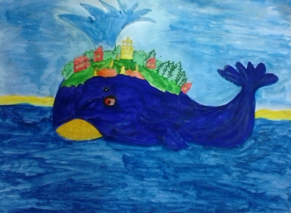 рисунок рыба-кит