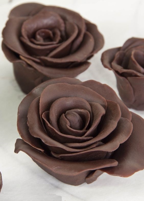 розы топпинг из шоколада