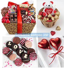 шоколадный подарок (букет, набор) на день Святого Валентина своими руками