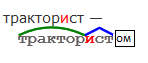 Тракторист по составу. Разбор слова тракторист. Разобрать слово по составу трактористы. Морфемный разбор слова трактористы.