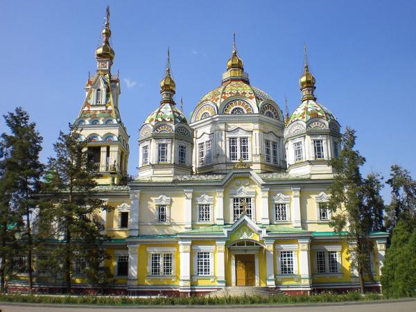 Свято вознесенский кафедральный. Вознесенского собора в Алматы.