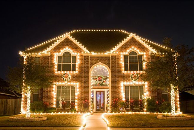 Как украсить дом к Новому году и Рождеству, как украсить фасад дома к Новому году, Новогодний декор дома, Рождественский декор дома