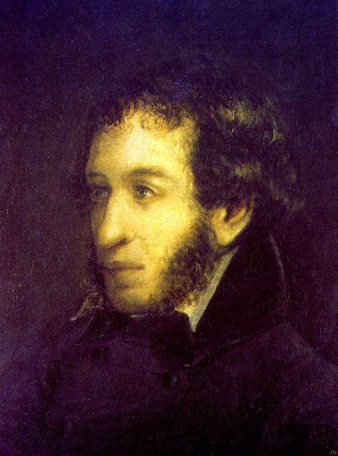 текст при наведении - Пушкин, портрет кисти И. Л. Линева