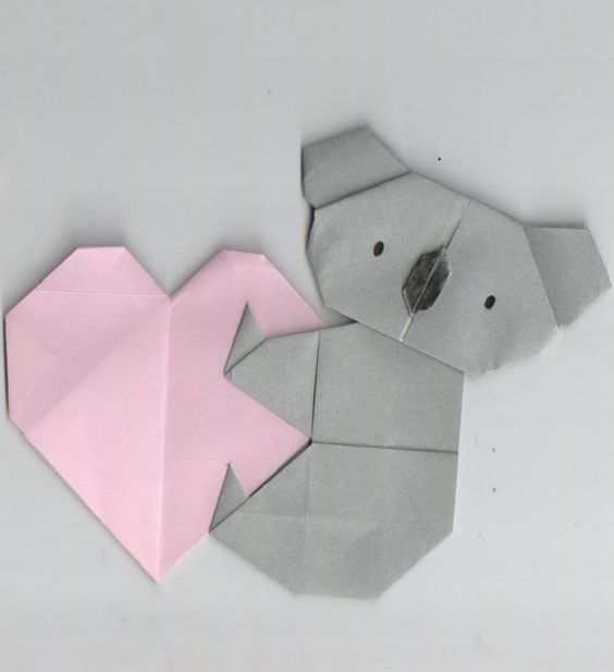 коала в технике оригами