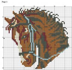 как вышить лошадь, схемы вышивки крестом лошади