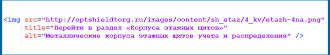 Фрагмент страницы сайта в кодах