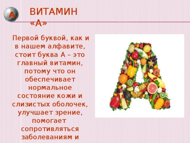 Рассказ про витамины 2 класс